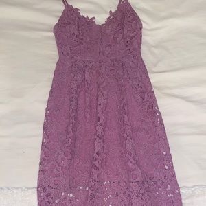 Astr the Label Lilac purple lace midi dress size small